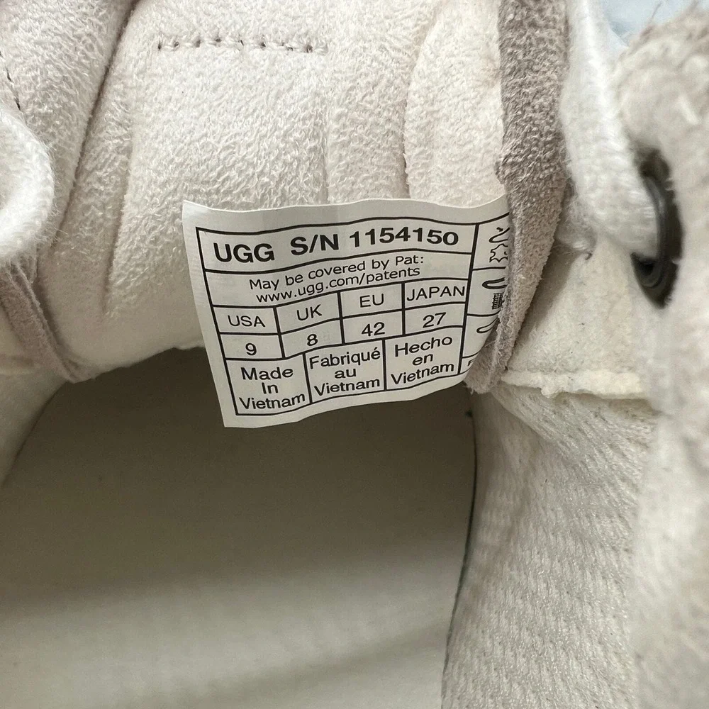 UGG South Bay Sneakers Mens 9 Beige Vream Low Top Suede Trainer Casual Lace Up
